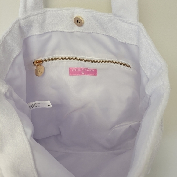 Stoney Clover Terrycloth Embossed Beach Tote White - Picture 7 of 11